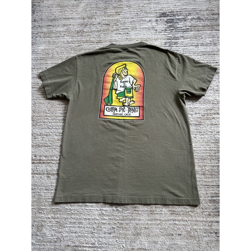 Kanvas By Katin T-Shirt Men L Flat Green Beach Surfside California Custom Surf - Picture 3 of 8